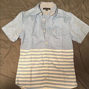 Tommy Hilfiger Men's Blue Striped Shirt